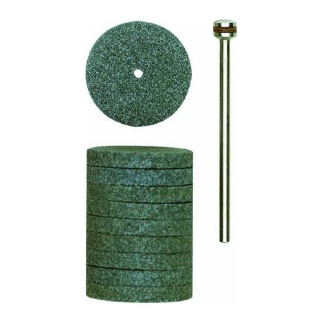 PROXXON Silizium-Karbid-Schleifscheiben, 22 mm, 10 Stück mit Träger (1/2)