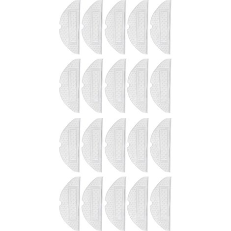 20 pièces Lingettes de Nettoyage Jetables pour Robot Aspirateur, Serpillères Remplaçables Compatibles Xiaomi Roborock S7 (1/5)