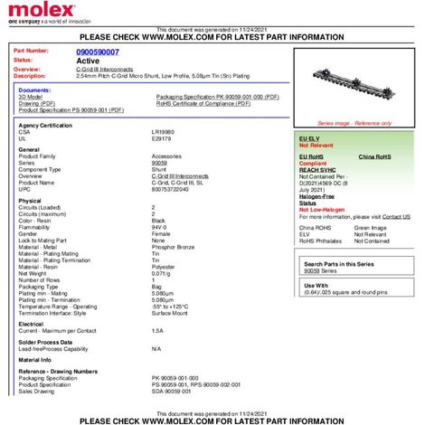 conector derivación molex 900590007 paquete 10 piezas
