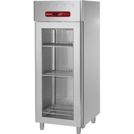 Armoire réfrigérée ventilée 700L avec porte vitrée GN2/1 économie d'énergie et isolation efficace - Diamond (1/4)