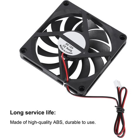 Ventilateur de refroidissement haute vitesse 21,46 CFM (2 pièces) pour imprimante 3D, 12 V, 6 000 tr/min (1/5)