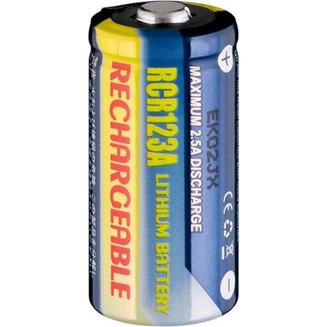 KONNOC Batteria al Litio Ricaricabile CR123A 500 mAh