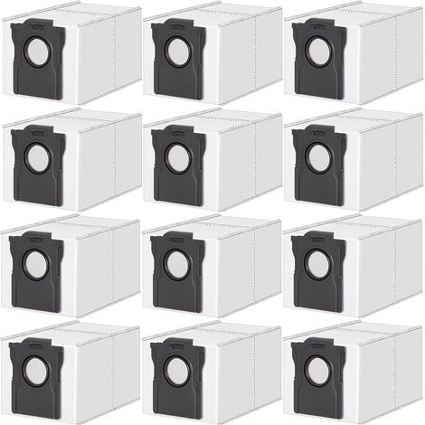 Lot de 12 Sacs à Poussière de Rechange Compatible avec Dreame X50 X40 X30 L50 L40 Ultra/ L10S Pro Ultra/ L10S Ultra Gen 2/ L10S Plus/ D10 Plus Gen 2/ Mova E30 V50 Ultra P50 Pro Ultra, 3.2L (1/5)