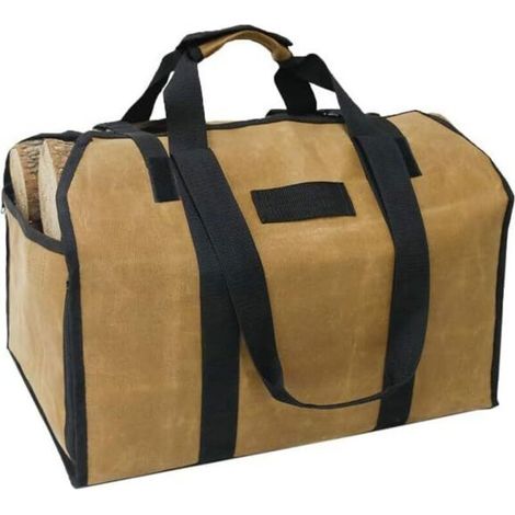 Sac à bois de chauffage robuste - Avec poignées et sangle, adapté à l'intérieur et au camping (1/5)