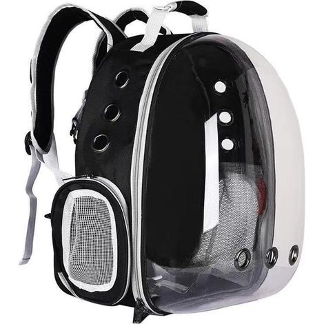 Mochila Transportín Translúcida para Mascotas: Ideal para Viajes con Gatos y Perros, Bolso Transparente para Transporte de Animales Domésticos (1/5)