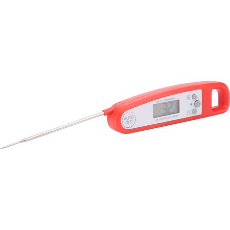 Thermomètre alimentaire à lecture instantanée, thermomètre électronique étanche pour barbecue, thermomètre de cuisine à aiguille, thermomètre rouge pour aliments et viandes (1/5)