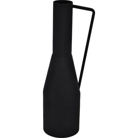 EGLO LIVING Metallvase Miouski, minimalistische Deko Vase mit Griff, Dekovase für Wohnzimmer, Blumenvase aus Metall in Schwarz, Tischdeko 32,5 cm (1/4)