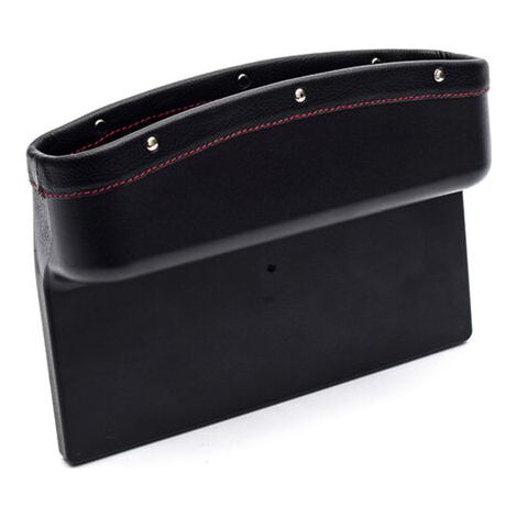 BUNTHAUS Boîte de rangement pour espace de siège de voiture, organisateur de console de siège de voiture, boîte de rangement (noir) (1/5)