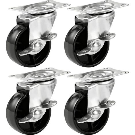 pivotantes en caoutchouc de 5 cm avec frein verrouillable (1/5)