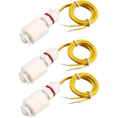PP Flotteur Interrupteur pour Eau Pompe Réservoir Liquide Eau Niveau Capteur M8 14" Câble 3Pcs (1/5)
