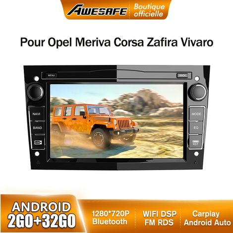 AWESAFE Autoradio Android 13 2Go+32Go pour Opel Corsa Astra Vivaro Zafira 7''écran Tactile Carplay Android Auto RDS GPS WiFi (1/5)