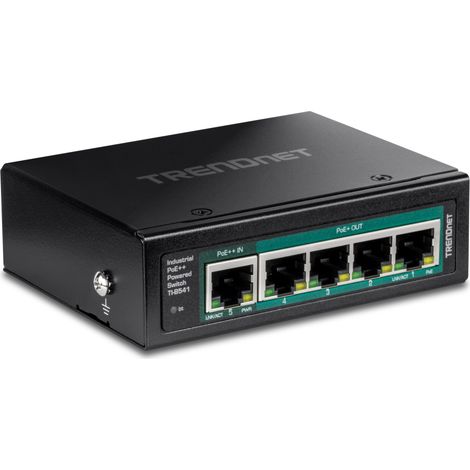 5-PORT INDUSTRIALGIGABIT POE++ CPNT POWERED DIN-RAIL SWITCH WITH POE