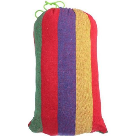 Hamac suspendu extérieur rouge 280x80cm - Bande d'appoint pour jardin (1/4)