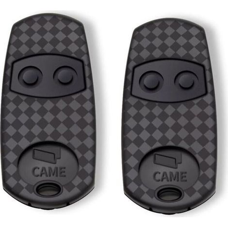 (Noir)2 télécommandes CAME TOP 432EV pour portail