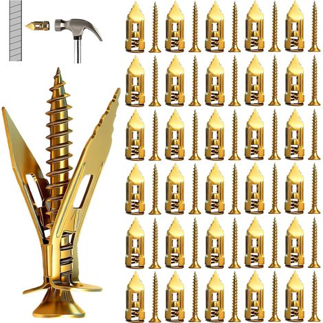 50 Pieces Self Drilling Drywall Dowels with Screws (1/5)