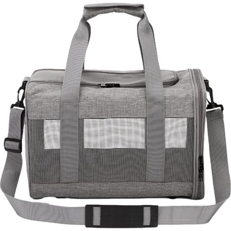 Jaula para mascotas - Jaula plegable para perros con doble abertura para las manos, transportín transpirable para perros pequeños y gatos. (1/5)