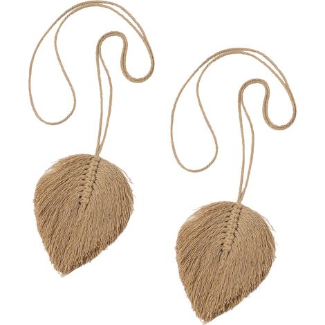 Embrasse De Rideau - Coton Tressé - Style Ethnique Boho - Pour Fenêtre Porte Mur - Lot De 2 (1/5)