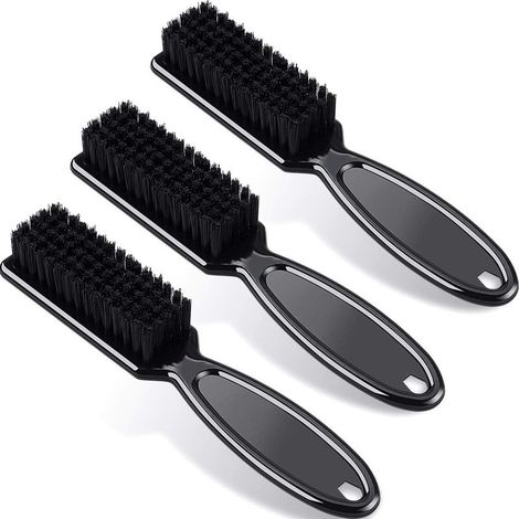 Set mit 3 Nylon-Reinigungsbürsten für Haarschneidemaschinenklingen, Reinigungswerkzeug für Friseure – Schwarz (1/5)