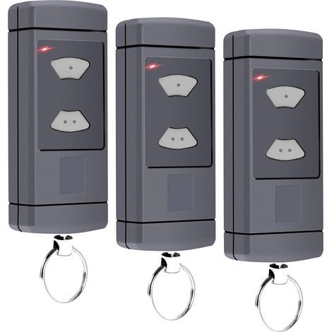 Émetteur Hörmann 40,685 MHz, Lot de 3, 2 Canaux, Compatible HSM2-40, HSM4-40, HSE2-40, HSE4-40, HS2-40, HS4-40 (1/5)