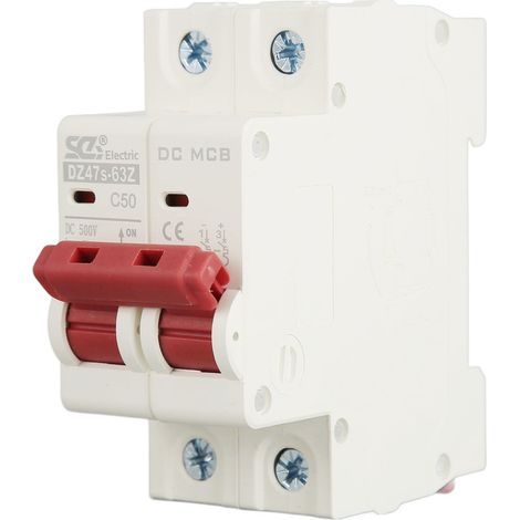 Disjoncteur CC modulaire avec protection contre les surcharges et les courts-circuits disjoncteur photovoltaïque bipolaire 50 A 500 V (1/5)
