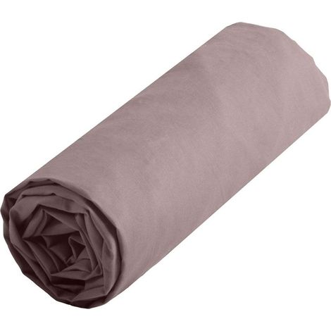 Drap housse uni 180 x 200 cm - Taupe