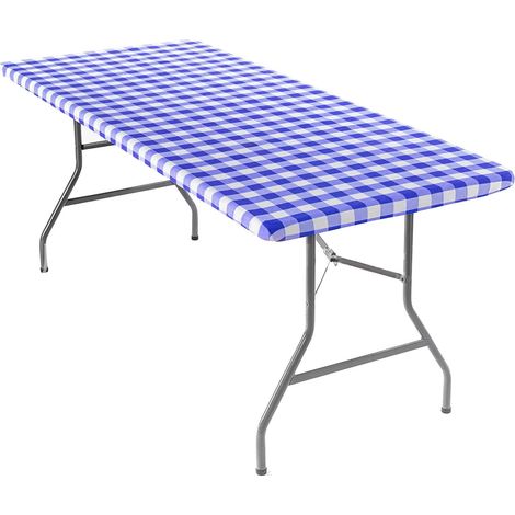 Housse De Table Extérieure Élastique - Anti-Vent Et Anti-Dérapant - Pour Tables Rectangulaires De Pique-Nique Ou De Camping - 76 X 122 Cm - 1 Pièce (1/3)
