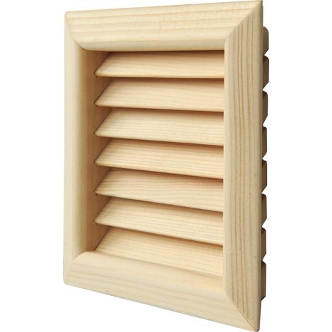 La Ventilazione LGES100P Griglia Legno Quadra da Incasso, Pino Rosso, 100 x 100 mm (1/4)