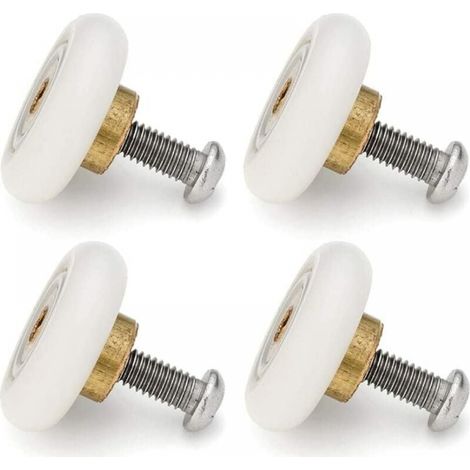 Jeu de 4 roulettes de remplacement pour porte de douche coulissante, Ø 19 mm (1/5)