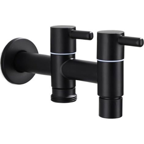 Robinet noir anti-éclaboussures pour évier de salle de bain, robinet de jardin, serpillère, accessoires de robinet de lavage (1/5)