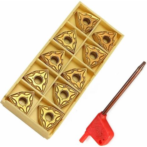 10 inserts en carbure WNMG080404 accessoires d'usinage de tournage haute performance pour outils professionnels (1/5)