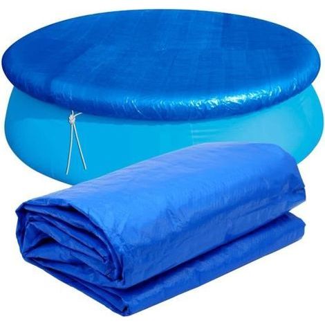 Round Pool Cover - 395 cm - 420D Fabric - UV Resistant - Easy Installation