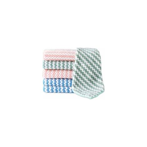 Lot de 6 chiffons microfibres réutilisables, lingettes nettoyantes pour cuisine, voiture, verre, vitre – (1/5)