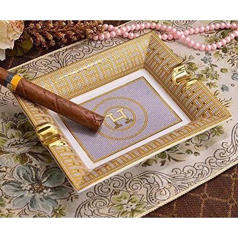 Cendrier en céramique européen exquis/vintage/haute qualité/luxe - ornements décoratifs de cendrier à cigares - 15cm (1/4)