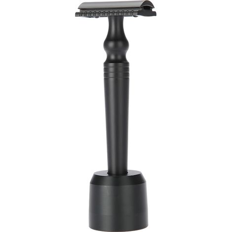 Kit de rasage manuel pour barbe et moustache, rasoir de sécurité à double tranchant, outil de taille de barbe avec lame, précision et finition soignée. (1/5)