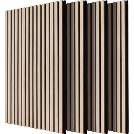 TolleTour Autoadhesivo Aislamiento acústico Lote de 4 paneles acústicos con aspecto de madera de roble