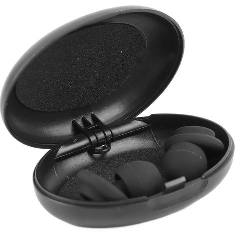 Bouchons d'oreilles antibruit en silicone silencieux et réutilisables avec étui pour écouteurs, pour dormir ou travailler (1/5)