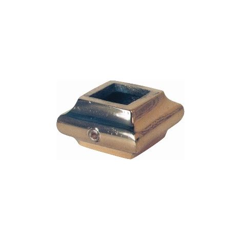 Garniture pour barreaux carrés de largeur 16mm - Hauteur 13mm largeur 38mm - Laiton - À visser - DECO FER FORGE