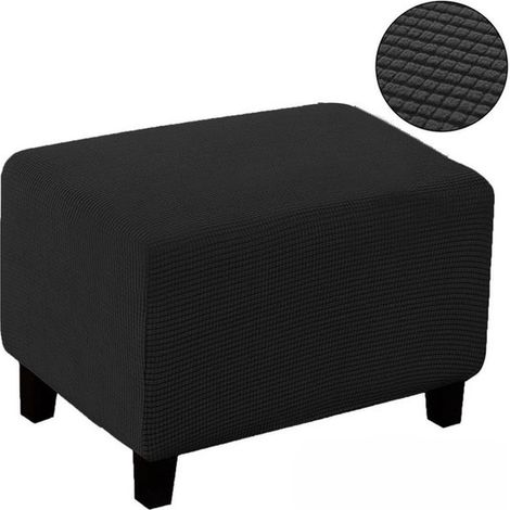 Housse de tabouret carrée, extensible, lavable, ultra douce et universelle, avec base élastique, antidérapante, en jacquard, G (1/5)
