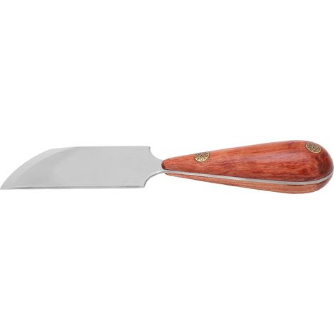Couteau à cuir avec manche en bois et acier rapide, facile à contrôler, largement utilisé pour la découpe et la finition du cuir.