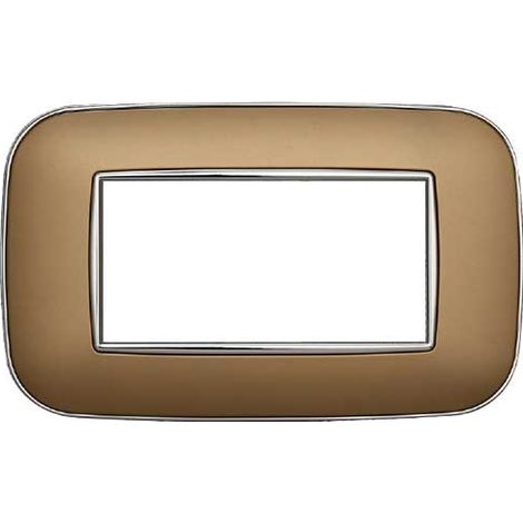 Kompatible abdeckrahmen Bticino Axolute 4 module kunststoff Gold farbe Orbis serie Moon Ettroit AN91411
