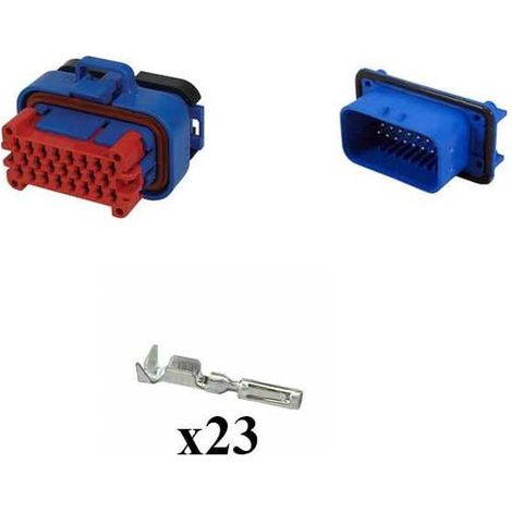 Kit Connettore Ampseal Maschio Femmina 23 Vie blu da circuito stampato 90°