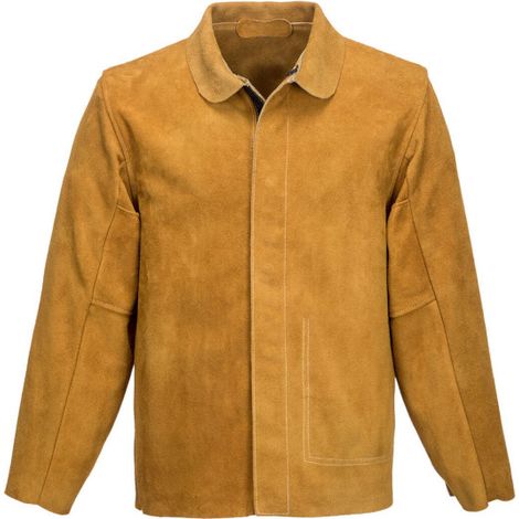 Chaqueta de cuero para soldadores SW34 S Canela