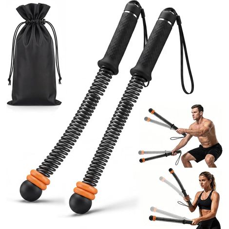 Cordless Battle Ropes, Portable Training Rope, Adjustable Resist, Quiet Fitness Equipment for Home, Perfect for Hiit, Muscle Strengthening and Cardio (43cm) (1/5)