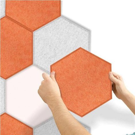 Panneau Acoustique Hexagonal - Fibre De Polyester - Pour Studio D Enregistrement Bureau Home Cinema - 12 Unites (1/5)