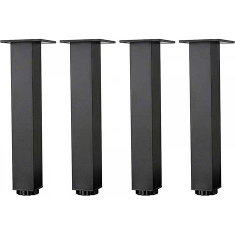 Pieds de Meubles en Alliage D'aluminium Réglables en Hauteur,Pieds de Table Basse de Canapé,Noir,4 Pièces (25cm/9.8in) (1/5)