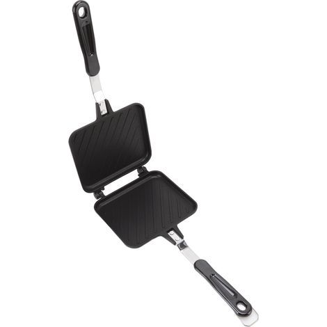 Piastra per sandwich caldi rimovibile, piastra riscaldante antiaderente a doppia faccia in twill con conduzione del calore uniforme per uso interno ed esterno (1/5)