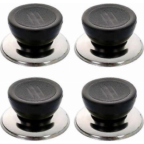 Lot de 4 couvercles de casseroles à bouton supérieur résistants à la chaleur et compatibles lave-vaisselle, universels pour la cuisine. (1/5)