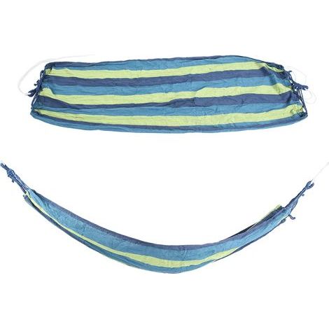 Hamac de Camping Léger et Compact, Facile à Transporter pour Randonnée et Voyage, Bleu Rayé (1/5)