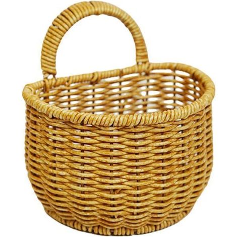 Panier de rangement tressé en imitation rotin, étagère, organisateur de lavabo pour la décoration intérieure, petit modèle (1/5)