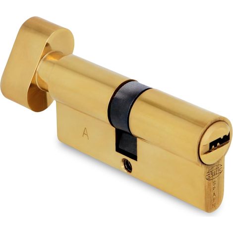AMIG Cylindre 9800 BOUTON 60 (30-30) Laiton Poli (1/2)